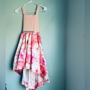 Pink Floral High-Low Dress Size 10